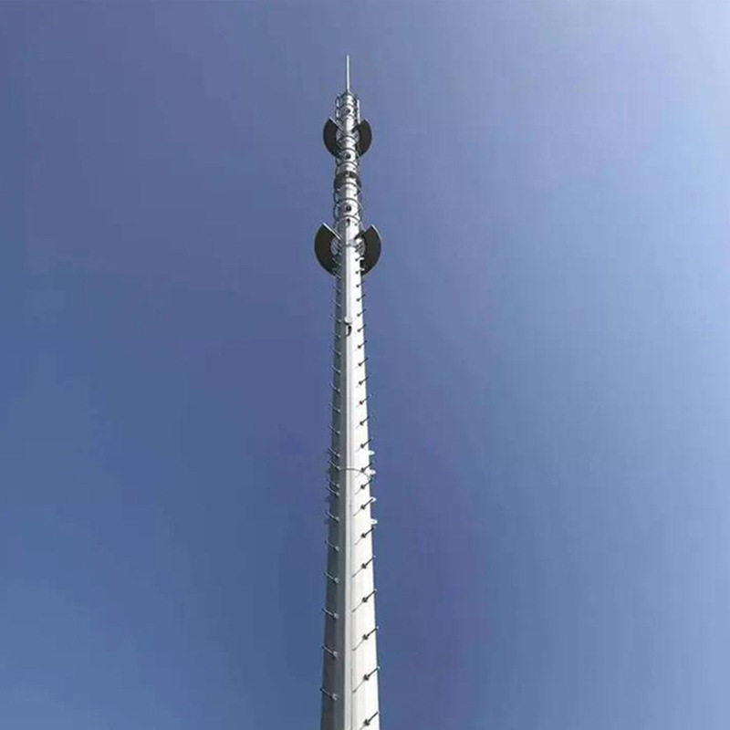 5g信号塔 单管通讯铁塔 通信塔 单管 5g通信 信号塔 通讯铁塔