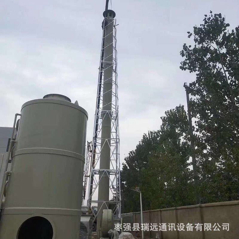 钢结构烟囱塔烟气排放塔烟囱辅助支撑塔架美化罩玻璃钢加固塔
