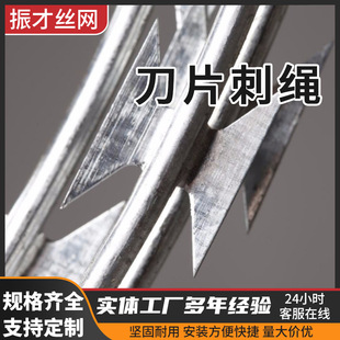 热镀锌刀片刺绳学校围墙防爬刺防锈铁蒺藜监狱刺滚围栏防盗钢刺丝