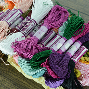 随机一斤冰丝线刺绣丝线十字绣线丝光绣线手工线补线六股厂家6股