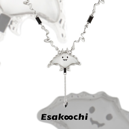 Esakoochi爱笑的魔鬼鱼~可爱恶魔鳐鱼项链原创小众设计闺蜜送礼