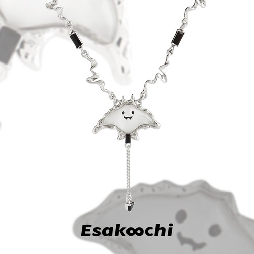 Esakoochi爱笑的魔鬼鱼~可爱恶魔鳐鱼项链原创小众设计闺蜜送礼