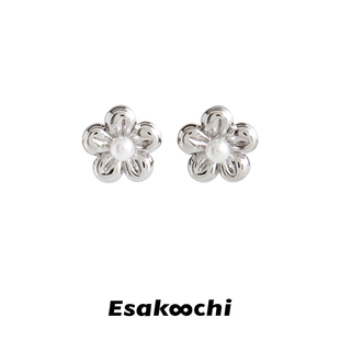 Esakoochi气球派对花朵耳钉~ins小众简约气质耳钉耳饰日常耳环