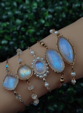 手工手链月光石简约女