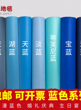 蓝色一次性婚庆婚礼迎宾庆典舞台活动T台天蓝蒂芙尼蓝淡宝蓝地毯