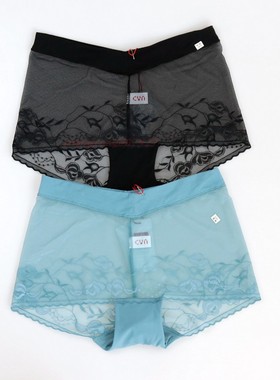 2条价 CYN创雅诺莫代尔蕾丝性感女内裤95002舒适透气中腰女平角裤