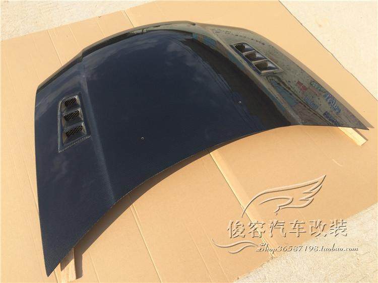 本田系列 适用于本田锋范改装碳纤维机盖 锋范碳纤维开孔引擎盖