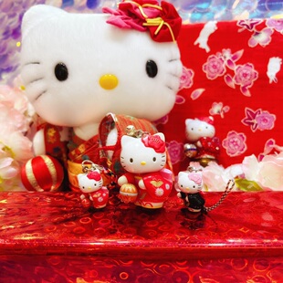 日本京都地域 限定款KT凯蒂猫手机链掛绳挂件收藏版礼物和服 现货