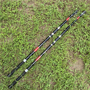 碳素4.2/4.5米伸缩远投竿 折叠导眼海钓竿饵重150克打远投：清货