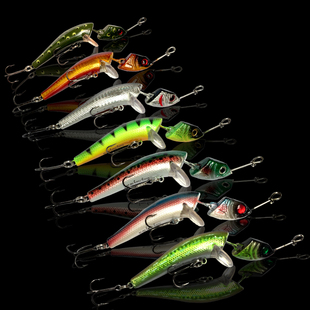 优尔酷出口德国两节铅头米诺/51克远投鲈鱼假饵 路亚硬饵慕斯达钩