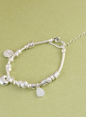 S999足纯银盘缠diy手工编绳手链