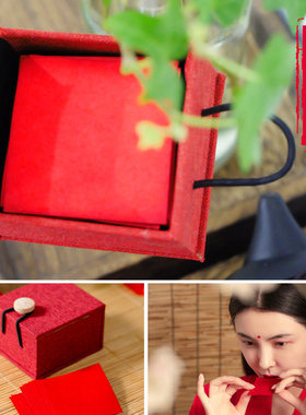 旧迷楼点唇口红纸 古典怀旧口脂唇纸咬唇妆胭脂纸平价学生女国货