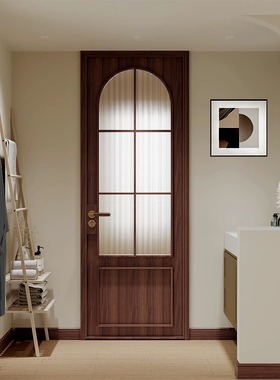 法式复古卫生间洗手间厨房阳台厕所门铝合金极窄玻璃门平开门定制