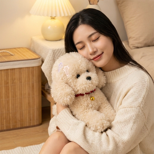 美杜莎泰迪狗毛绒玩具仿真狗狗公仔布娃娃情人节礼物玩偶可爱 正版