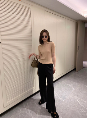 ROW gala招牌经典极简高级莫代尔空气阔腿裤