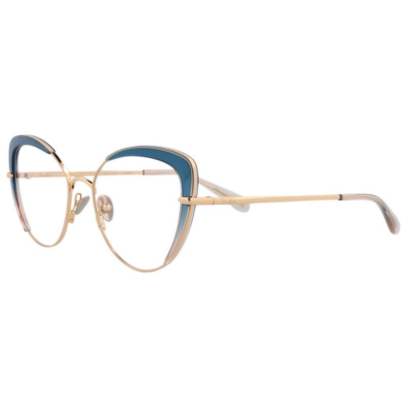 代购pomellato女士眼镜架金属金色猫眼框细框日常佩戴通勤