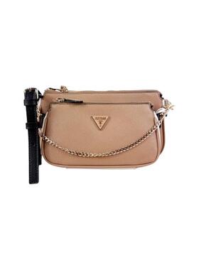 代购GUESS女士斜挎包便携收纳多层隔层日常使用轻便携带浅棕色