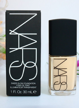 Nars sheer glow纳斯亮彩粉底液30ml超方瓶遮瑕保湿持久干皮 油皮