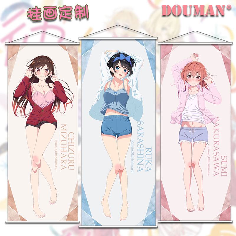 租借女友水原千鹤更科瑠夏樱泽墨七海麻美动漫游戏定制等身挂画