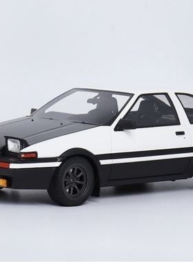 丰田AE86 IVY原厂带底座1:18 头文字D白色碳盖 立灯 仿真汽车模型