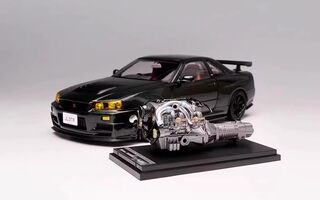 MH 限量 1:18 尼桑GTR R34 合金 汽车模型