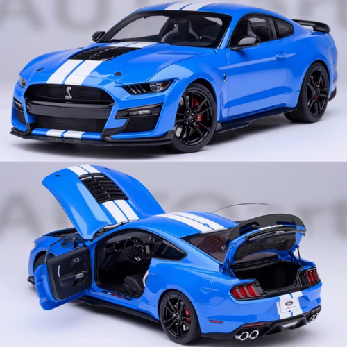 奥拓 1:18 福特野马GT500  MUSTANG SHELBY 蓝色 仿真汽车模型