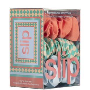 现货海淘Slip三色橘绿蓝大号真丝发圈Sea Mist不留痕Jennie无痕