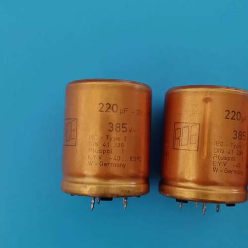 可维修德国，ROE高压胆机电容，385V，220UF，编号DIN议价