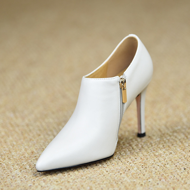 misili尖头显瘦细跟单鞋2026春夏季新款高跟鞋小个子平底真皮女鞋,女鞋,深口单鞋,淘宝优惠券,粉丝福利购,淘宝优惠卷