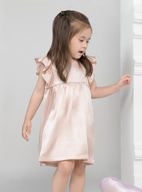 【EHouse】MANITO Farbella儿童 婴童荷叶褶边睡裙 真丝家居服