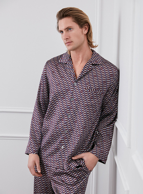 【EHouse】MANITO Cubes睡衣桑蚕丝家居服logo印花套装