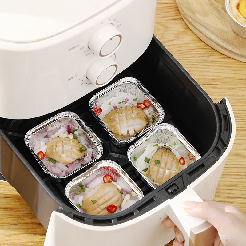 fasola烤鸡蛋锡纸盒烧烤专用烤箱心形家用空气炸锅铝箔碗烧烤工具