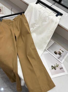 老钱风RL26春经典款老钱风烟管裤通勤休闲裤棉质棉质阔腿裤