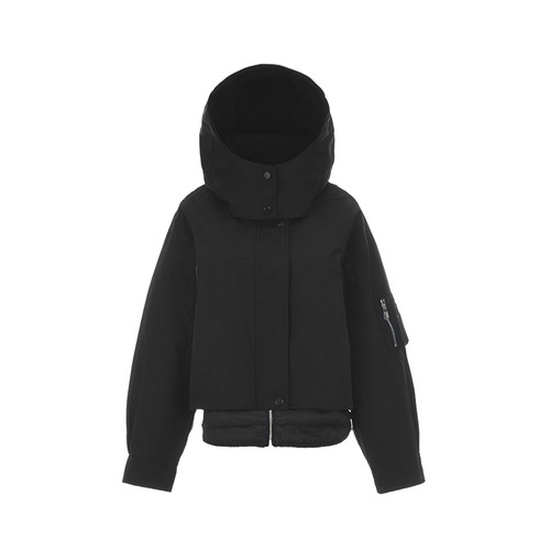 [禾哲]HZ1B0071轻柔保暖连帽白鸭绒羽绒服女12.8冬