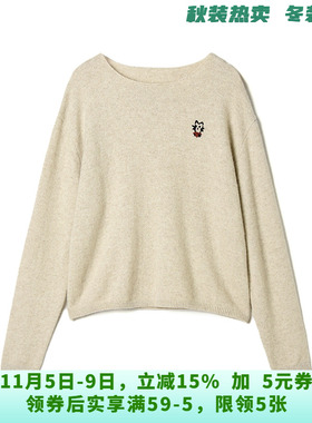 GMS0H0116温柔舒适长袖上衣套头微弹毛衣女10.9冬