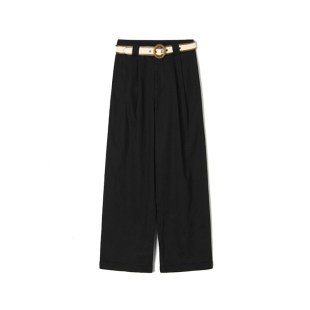 女3.16春 子休闲裤 KZ0P0099系腰带长裤 遮肉显瘦裤