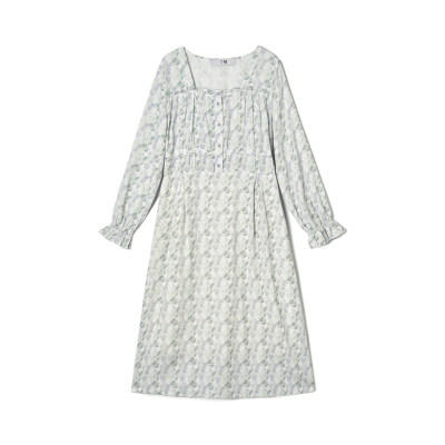 BV0A0004温柔花卉中裙松紧腰裙子连衣裙女3.11春