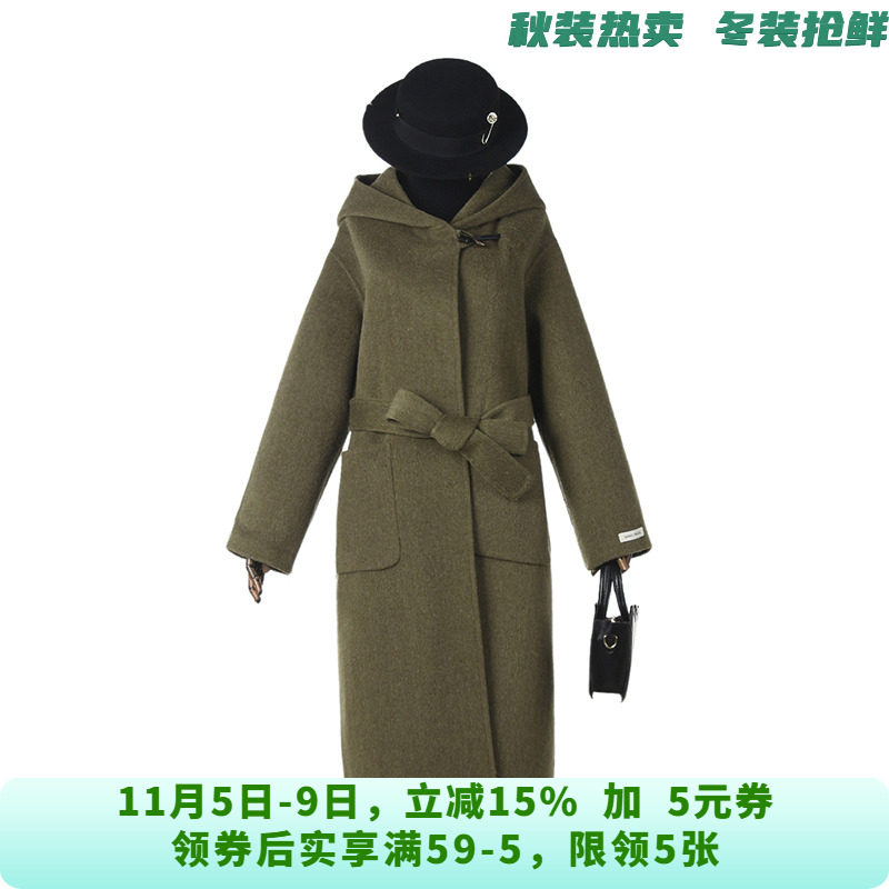 羊毛毛呢长袖连帽常规