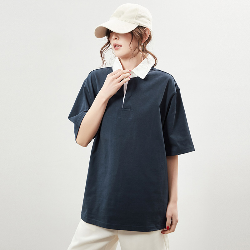 深圳南油NY0C0005简约五分袖上衣Polo领T恤女4.11夏