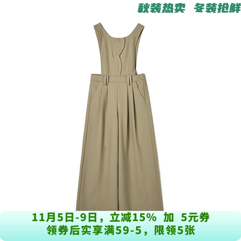 HY0T0001时髦感松紧腰连体长裤子休闲裤女9.29秋
