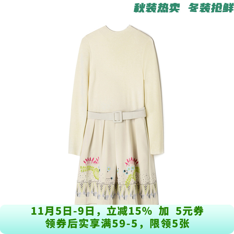 深圳南油NY0A0009知性优雅长袖短裙连衣裙女1.6冬