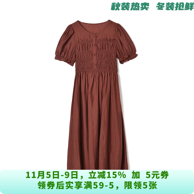 HC0A0018含天丝中长裙纯色高腰裙子连衣裙女6.13夏