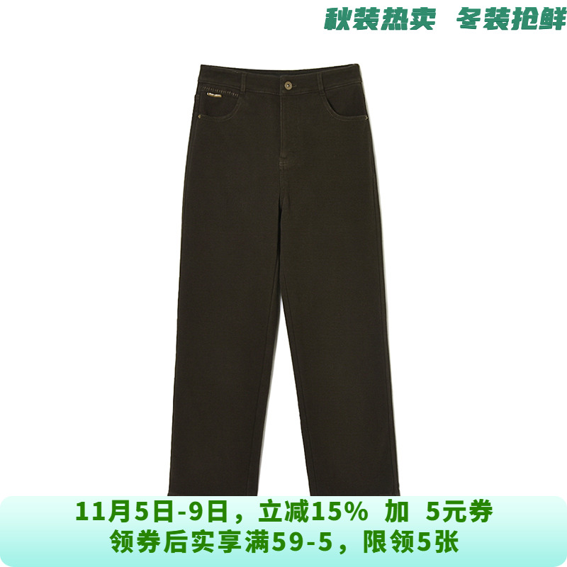 高腰通勤风长裤修身型