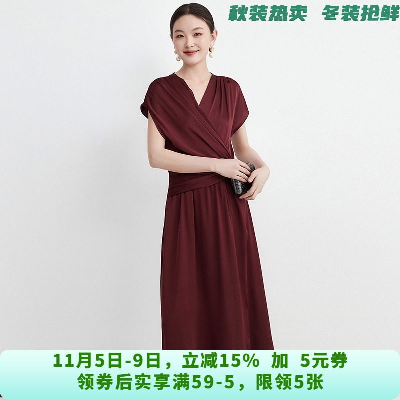 KB0A0022蝙蝠袖中长裙设计感裙子连衣裙女4.18夏