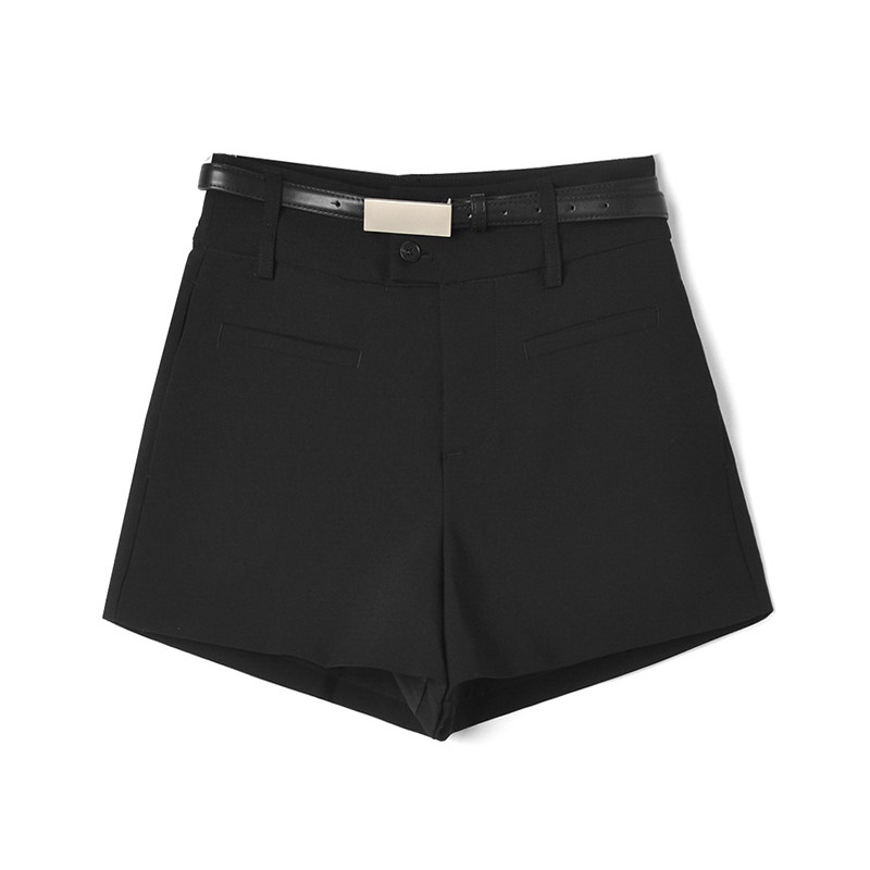 高腰通勤风短裤修身型