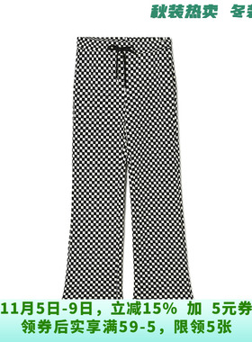 NH0P0010经典格纹长裤子松紧腰显瘦休闲裤女11.6冬