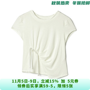 RU0C0002弹力修身 上衣套头圆领T恤女8.23夏 短袖