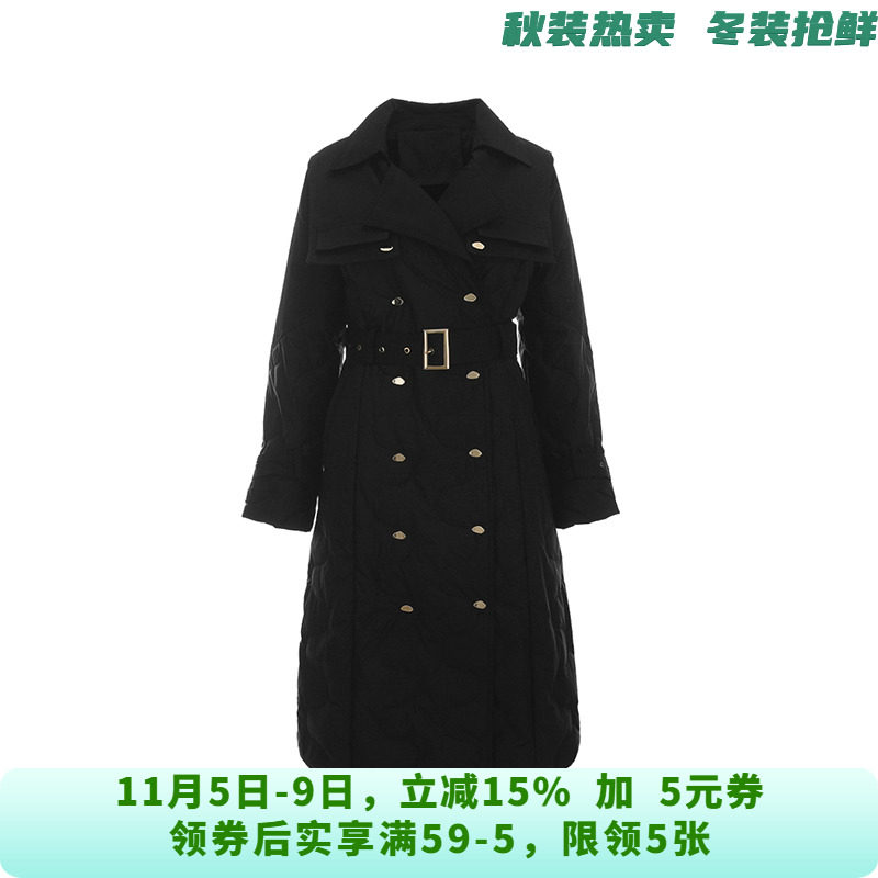 UH1B0013职业高级感加长款宽松保暖羽绒服女11.10冬