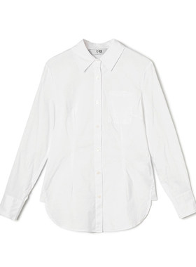 WM0D0010日常通勤中长款上衣微弹长袖衬衫女3.26春