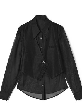 深圳南油NY0F0004假两件设计上衣雪纺衫女1.8春